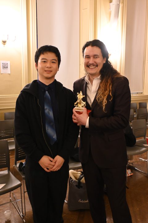 [Name] with the trophy — Dancing With The Professors, 15 March 2026