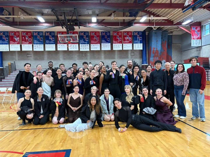 The team at a competition